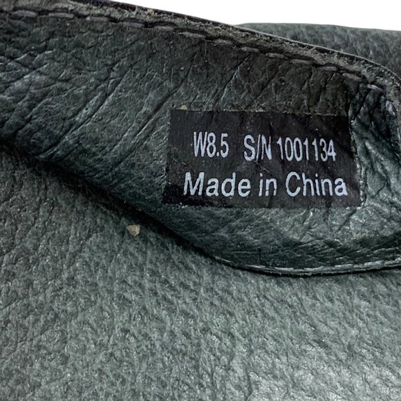 UGG Australia Isadora‎ Black Leather Ankle Strap Wedge Sandals - Picture 5 of 12